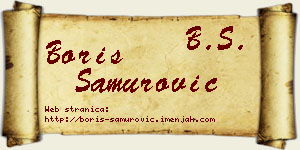 Boris Samurović vizit kartica